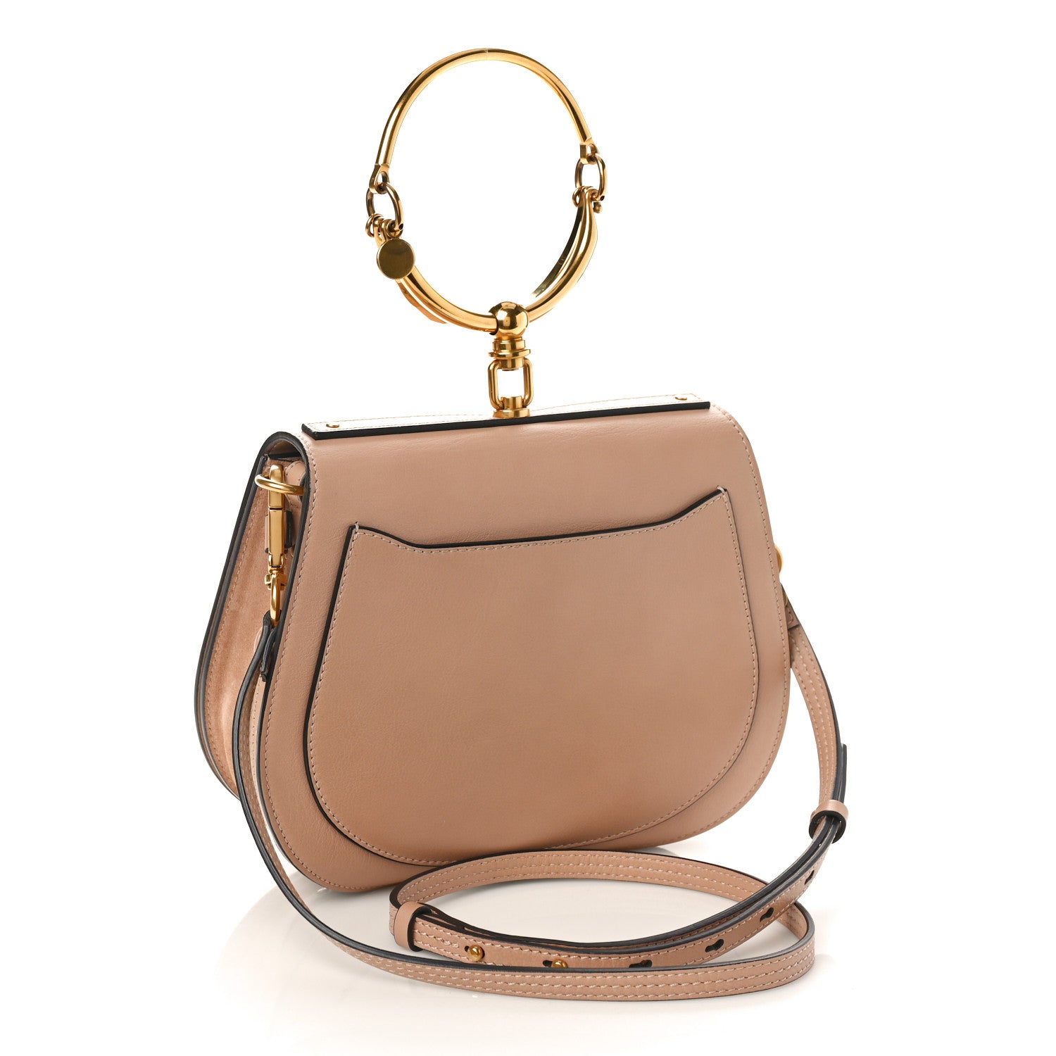 Chloe Calfskin Suede Medium Nile Bracelet Bag Biscotti Beige 2 of 8