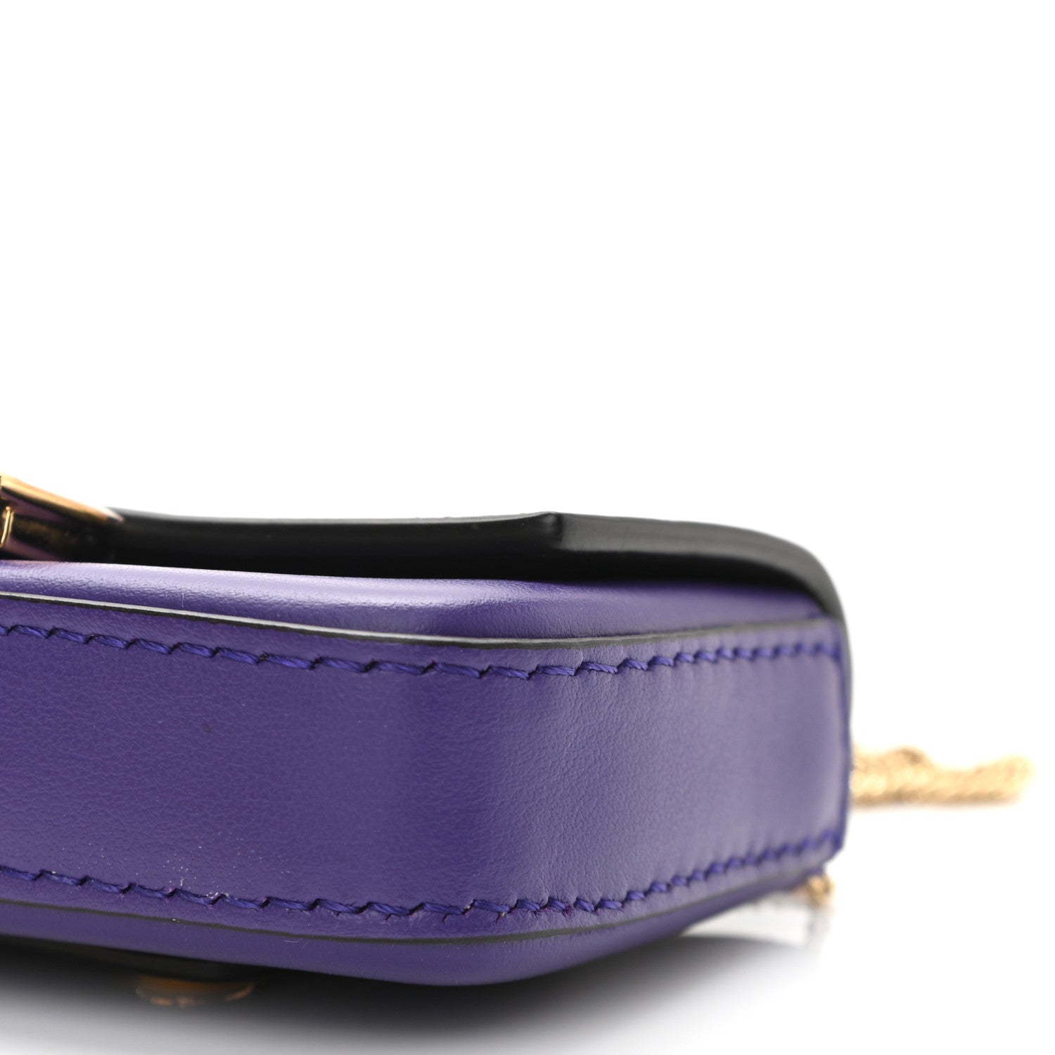 Fendi Vitello Century Opaco Nano Baguette Belt Charm Purple Rain 9 of 10