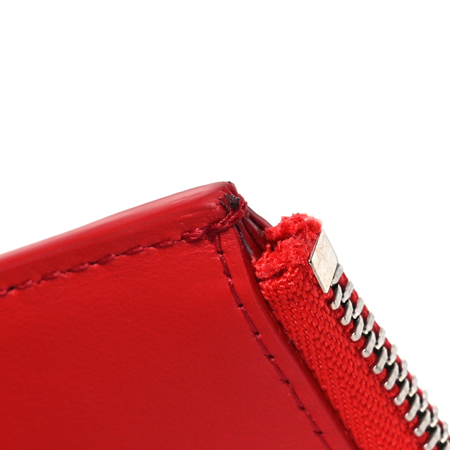 Calfskin London England Print Logo Alwyn Card Holder Bright Red