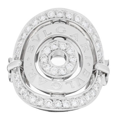 Bulgari 18K White Gold Diamond Astrale Oval Ring 51 5.75 1 of 4