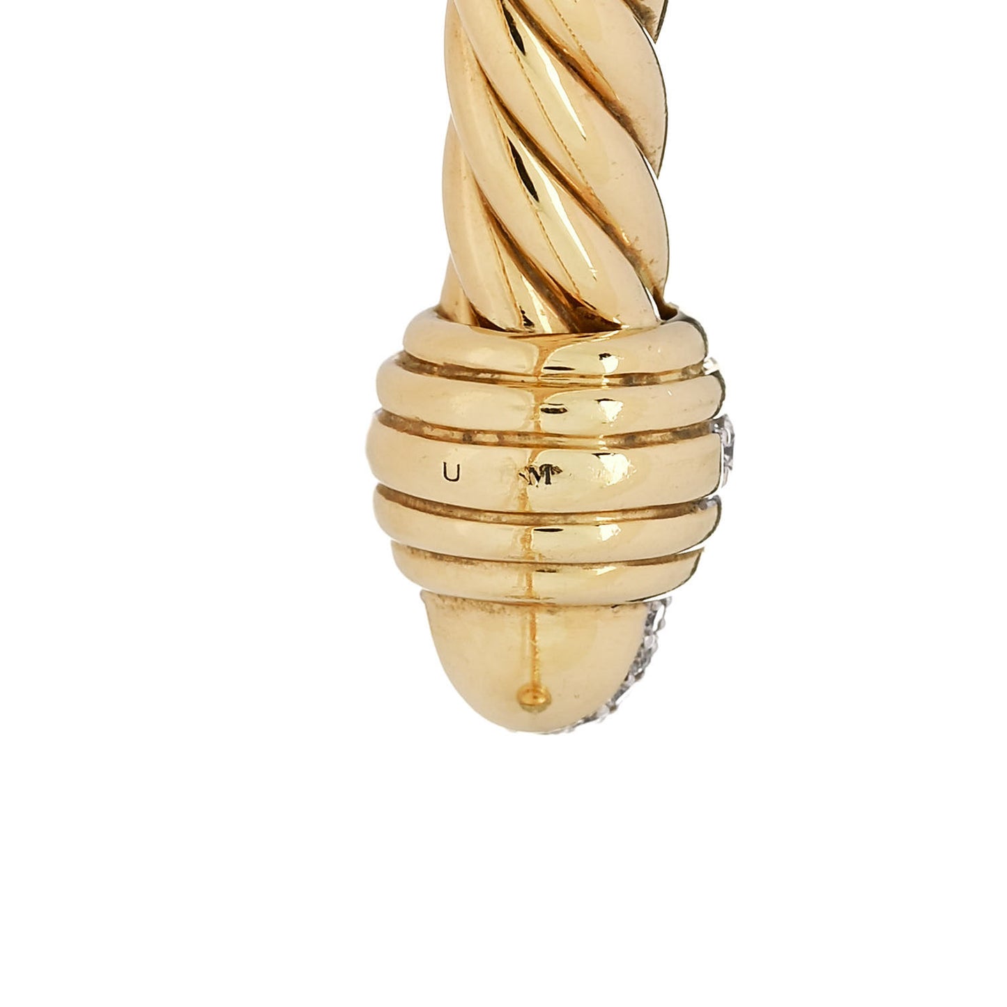 18K Yellow Gold Diamond 5mm Classic Cablespira Bracelet