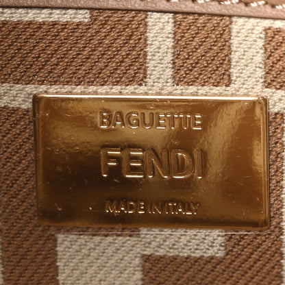 Fendi Canvas Pequin Striped Baguette Beige Sand 6 of 9