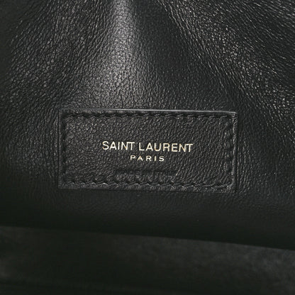 Saint Laurent Calfskin Crocodile Embossed Paris Mini Toy Shopper Tote Black 6 of 13