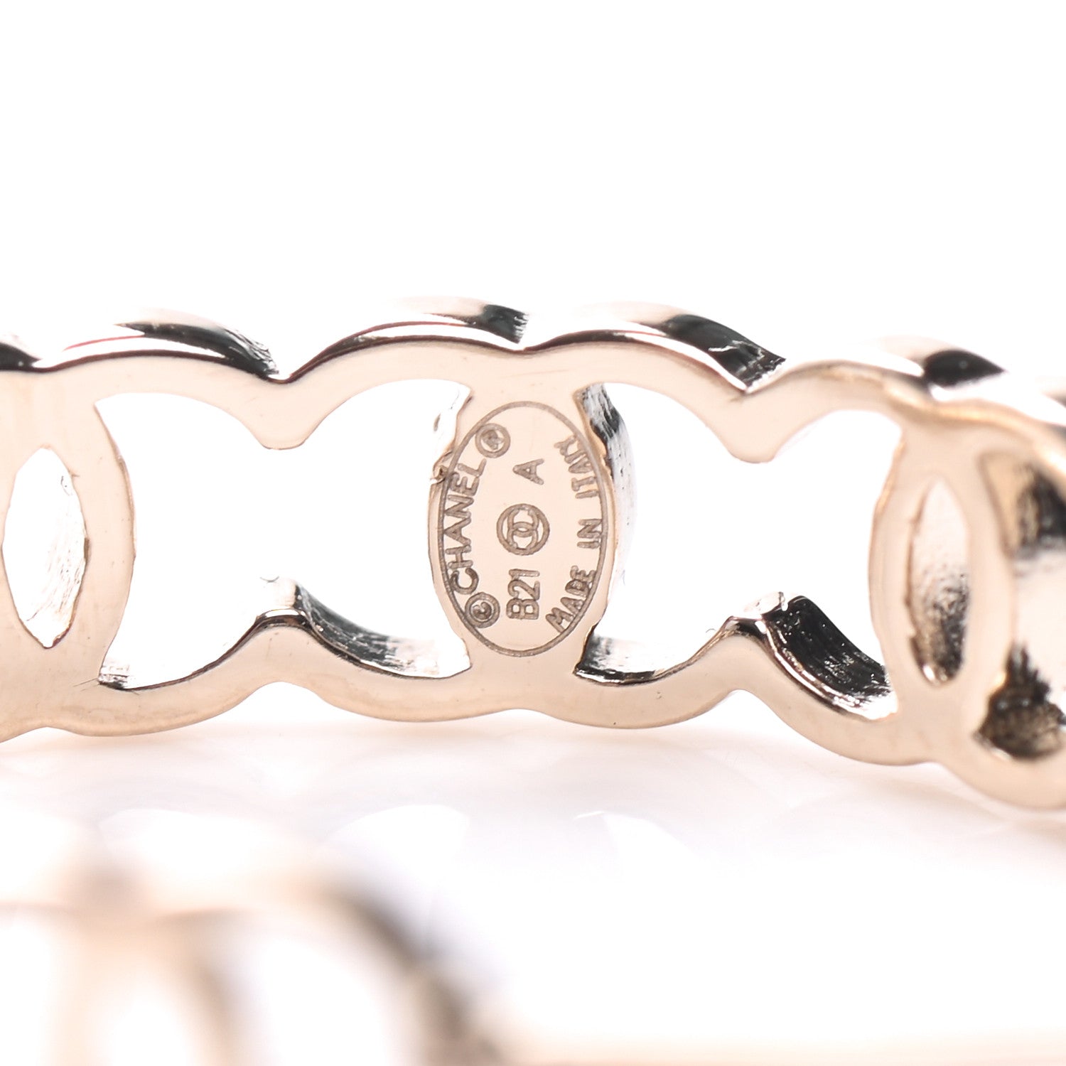 Chanel Metal CC Hoop Earrings Gold 4 of 5