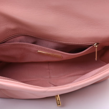 Chanel Goatskin Quilted Medium 19 Flap Light Pink 5 of 18