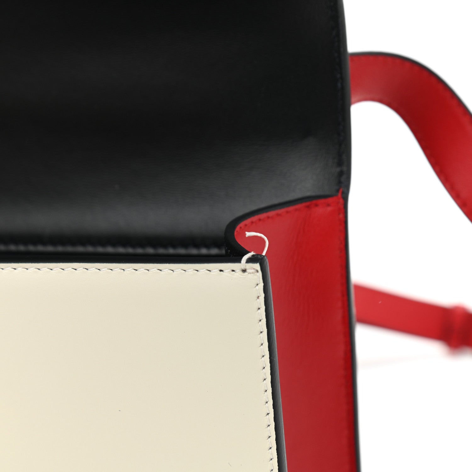Christian Dior Box Calfskin Tri-Color 30 Montaigne Flap Bag Navy Blue White Red 9 of 9