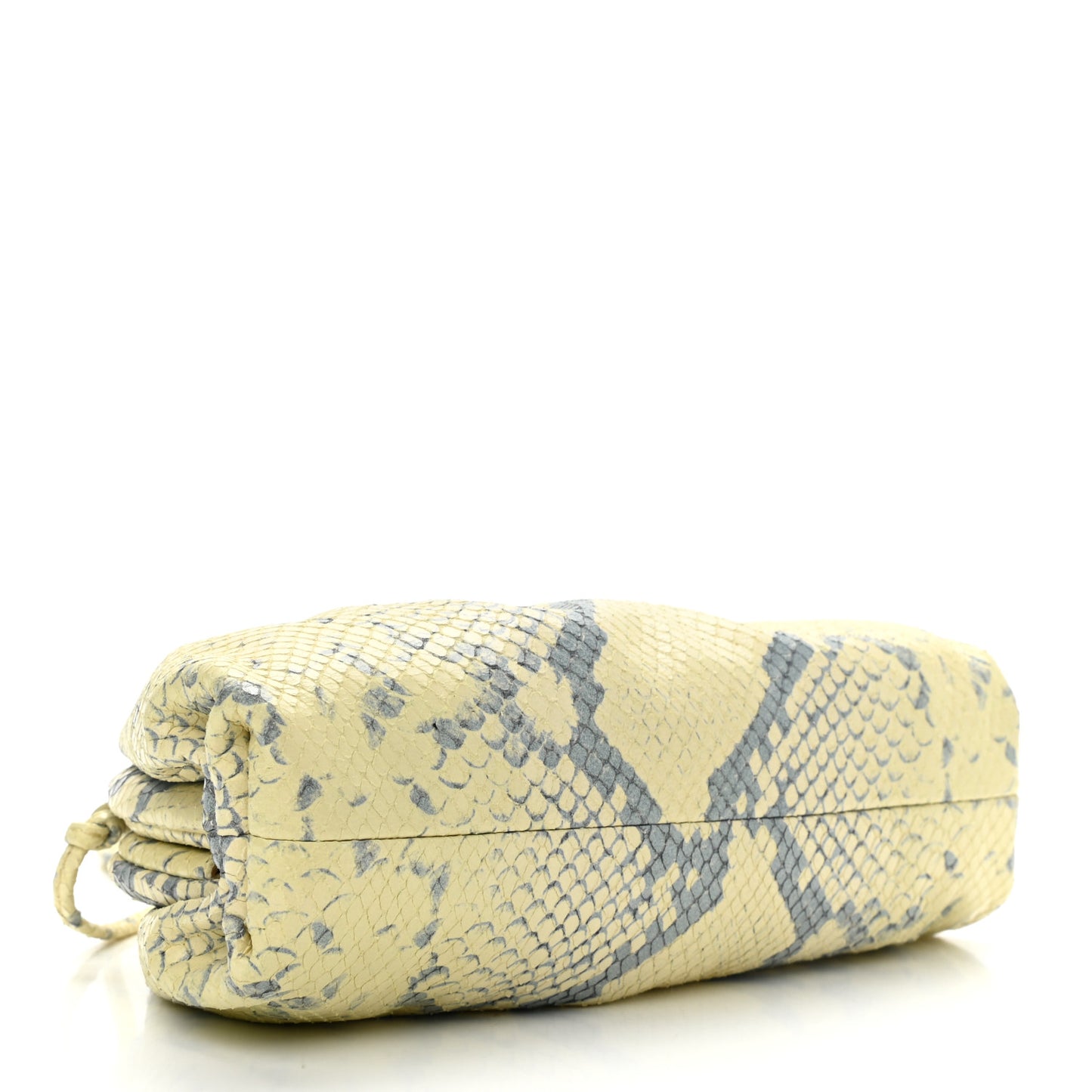 Goatskin Python Embossed The Mini Pouch Kiwi Black Silver