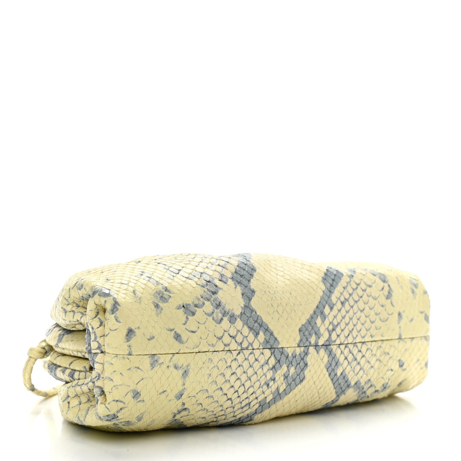 Bottega Veneta Goatskin Python Embossed The Mini Pouch Kiwi Black Silver 4 of 15