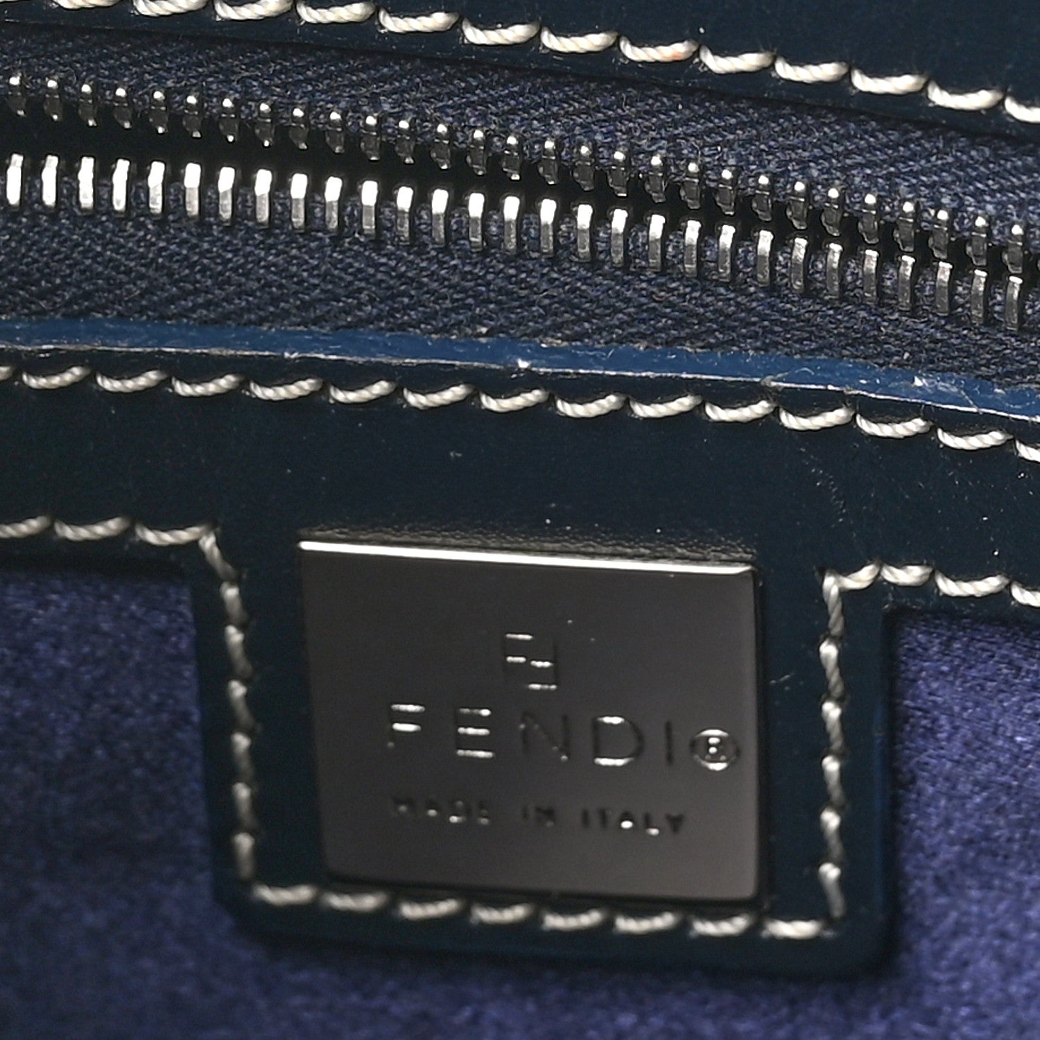 Fendi Zucca Boston Navy 6 of 9