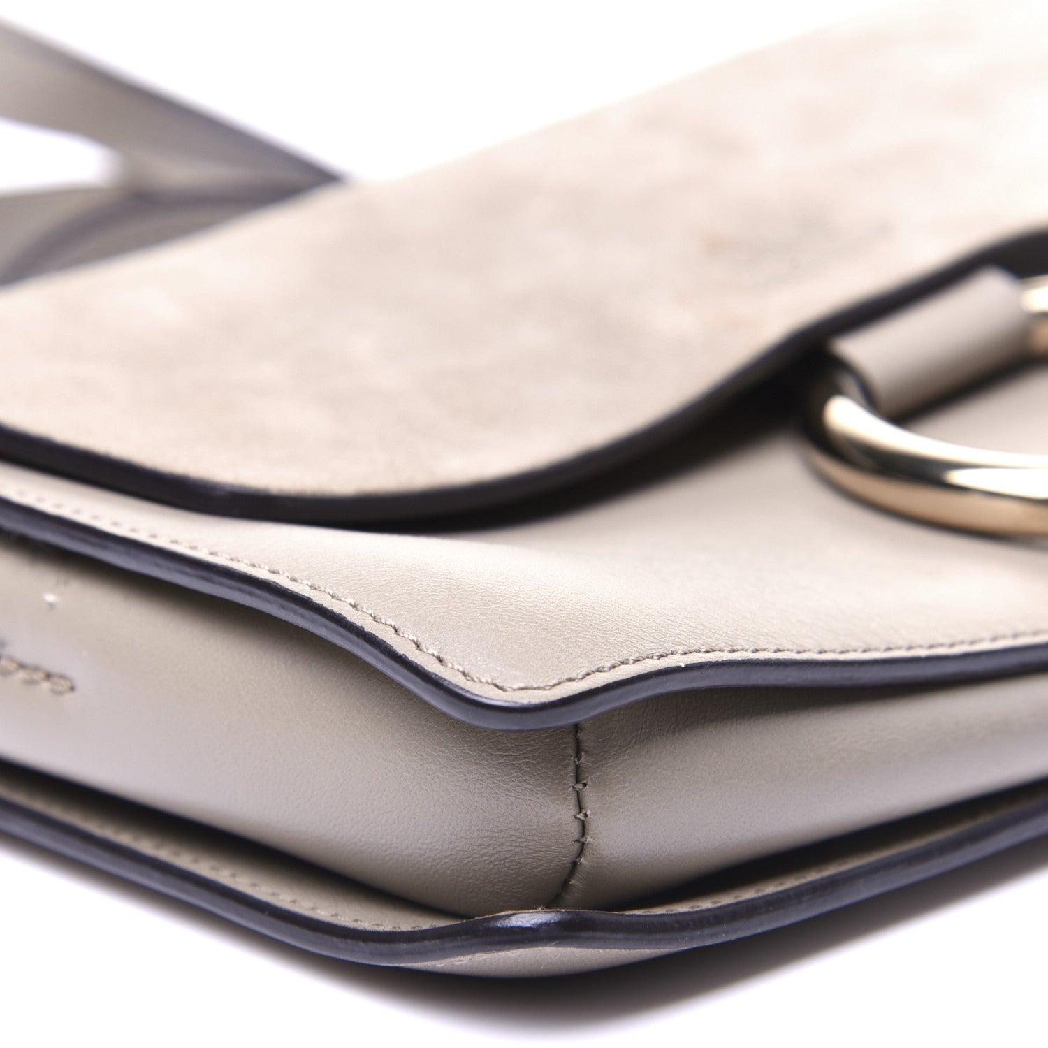 Chloe Suede Calfskin Mini Faye Shoulder Bag Motty Grey 6 of 15
