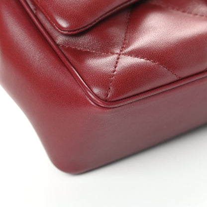 Chanel Lambskin Quilted Easy Carry Flap Burgundy 9 of 14