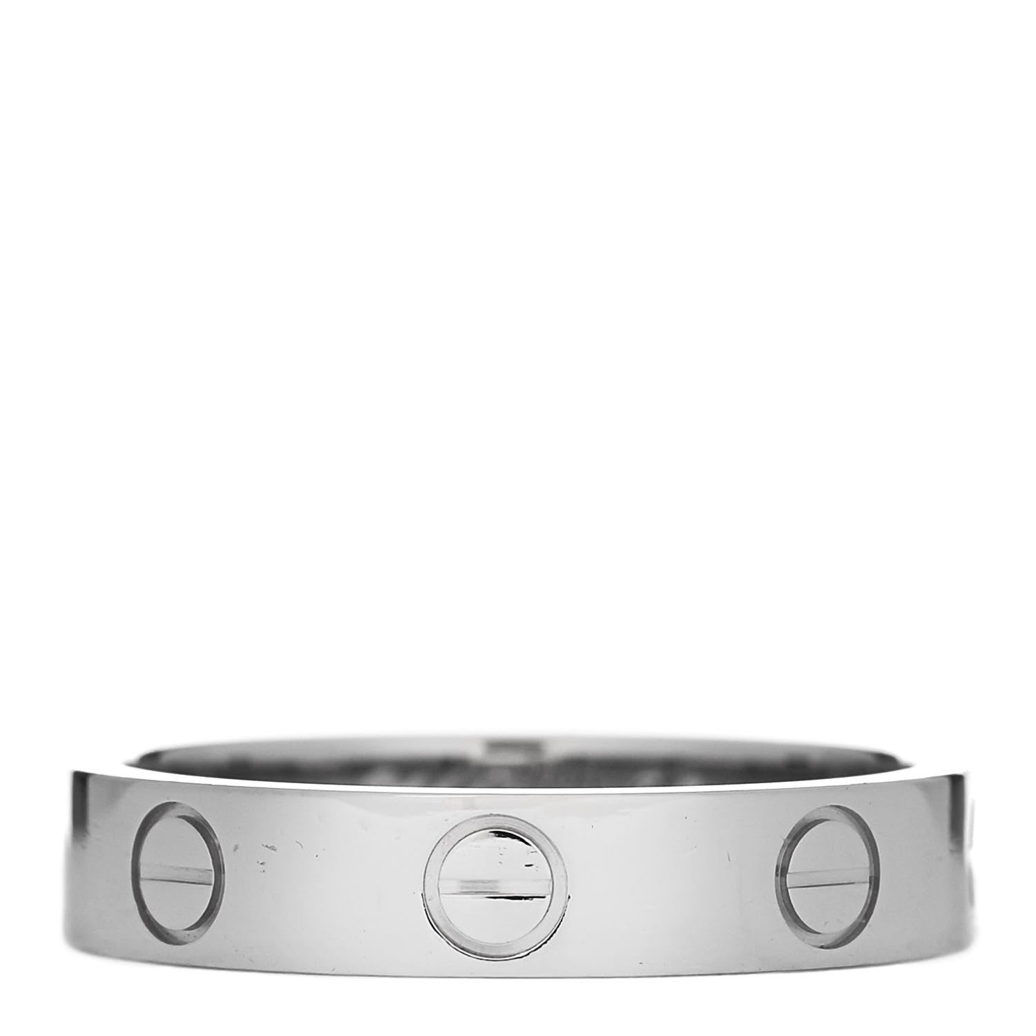 Cartier Platinum 3.5mm LOVE Wedding Band Ring 51 5.75 3 of 6