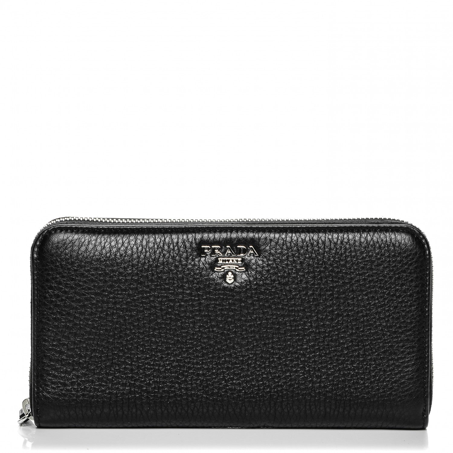 Prada Vitello Phenix Zip Around Wallet Nero Black 1 of 7