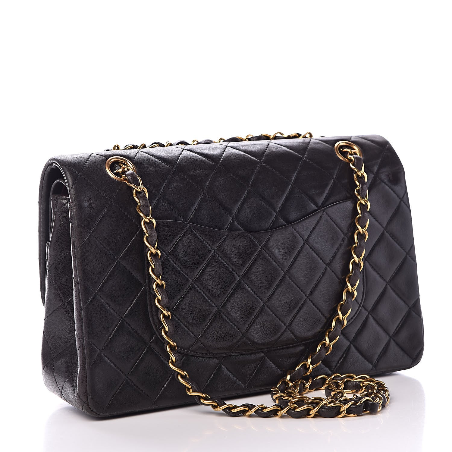 Chanel Lambskin Quilted Medium Double Flap Black 3 of 18
