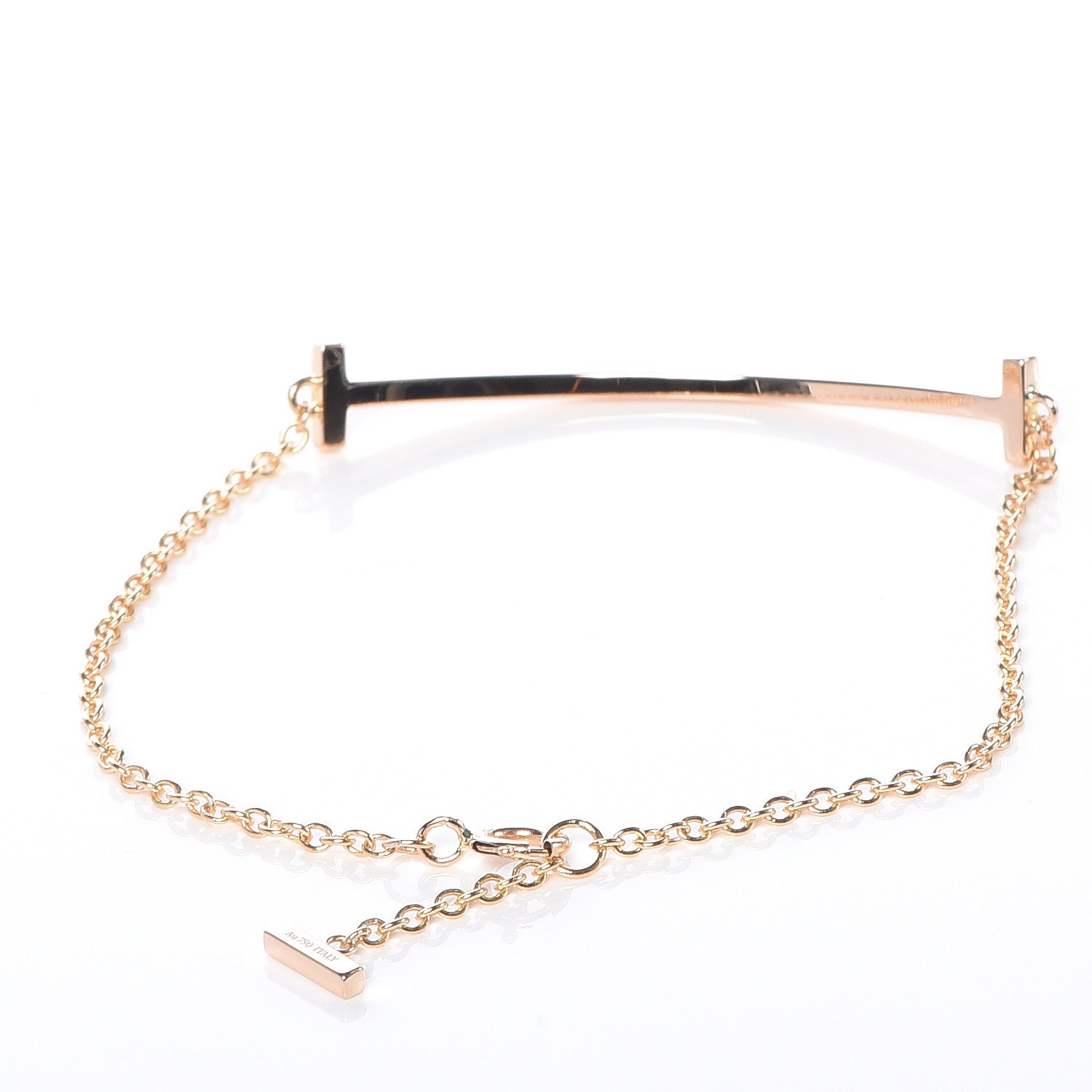 Tiffany 18K Rose Gold T Smile Bracelet 3 of 7
