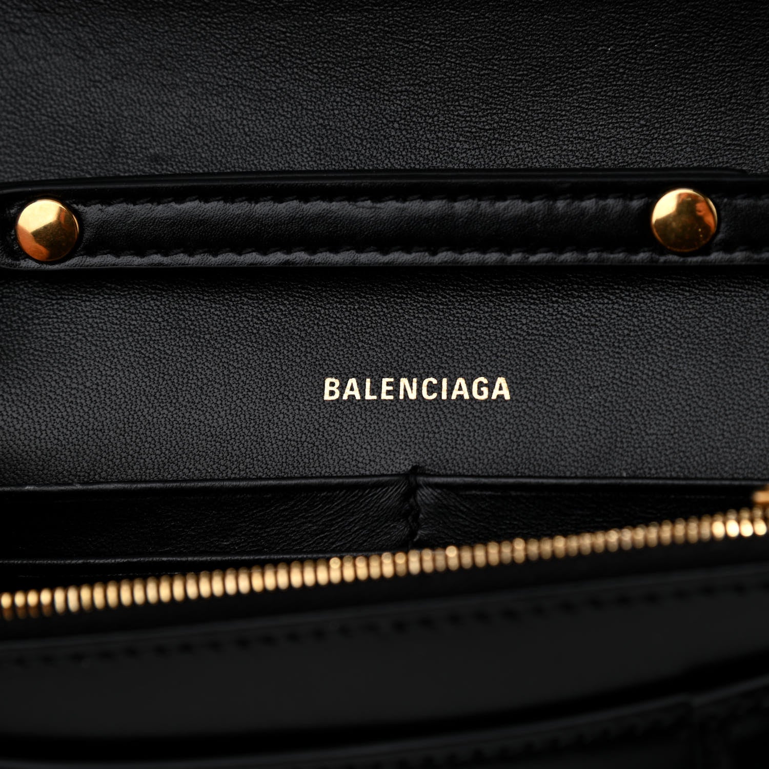 Balenciaga Shiny Box Calfskin Hourglass Chain Bag Black 6 of 10