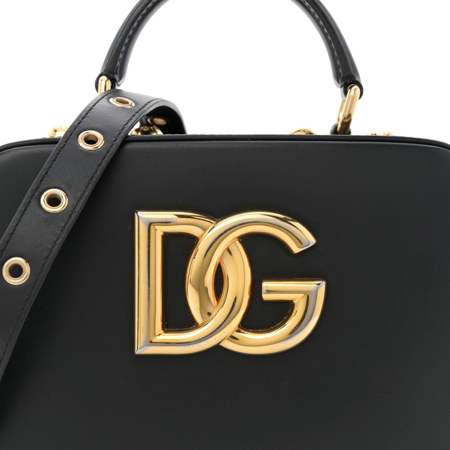 Dolce & Gabbana Calfskin 3.5  Top Handle Bag Black 7 of 9