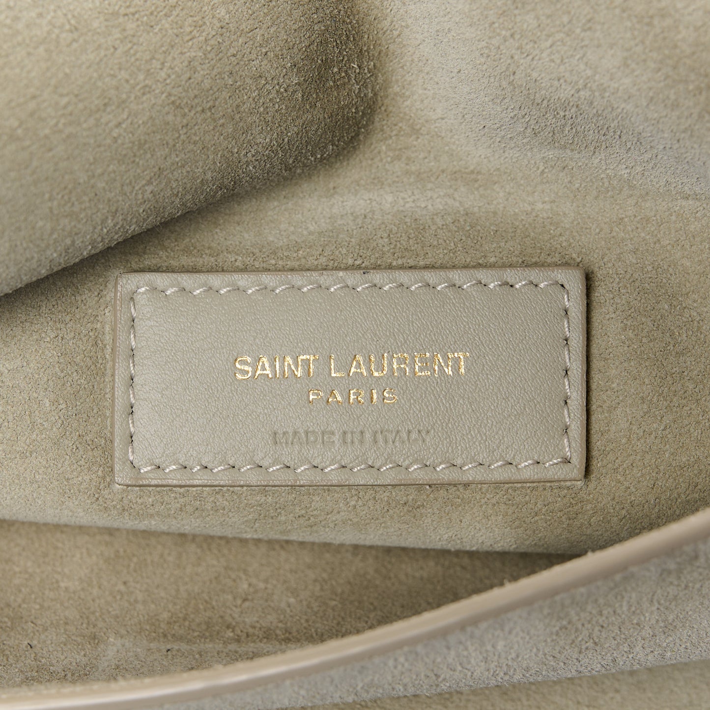 Shearling Calfskin Medium Reversible Monogram Kate Satchel Grey
