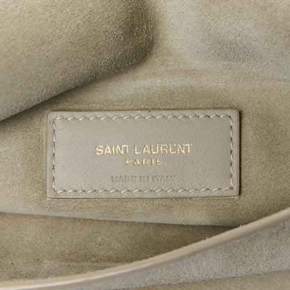Saint Laurent Shearling Calfskin Medium Reversible Monogram Kate Satchel Grey 10 of 18