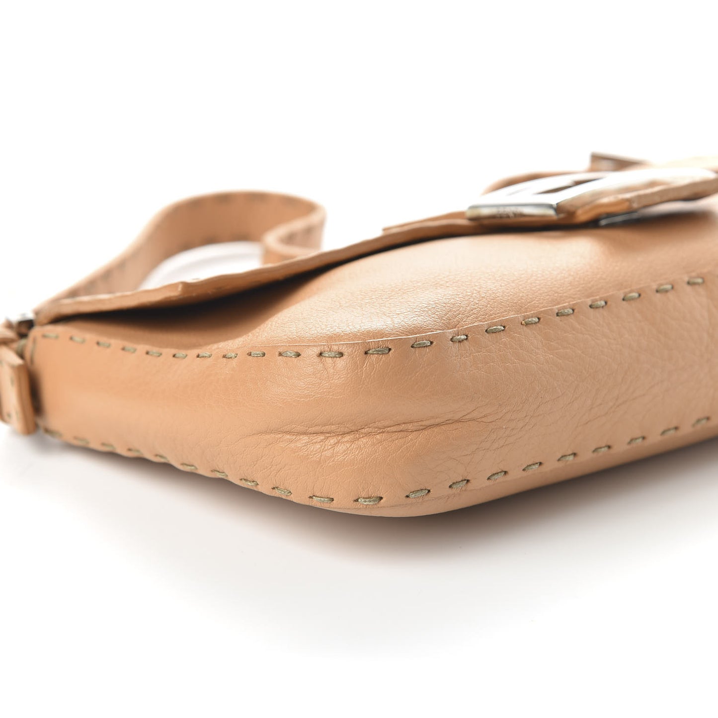 Calfskin Romano Selleria Baguette Beige