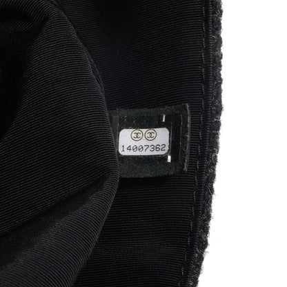 Chanel Tweed Swarovski Crystal Leopard Jumbo Flap Black 8 of 8