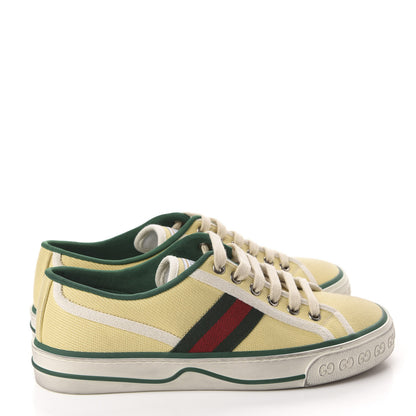 Gucci Canvas Web Womens 1977 Tennis Sneakers 37.5 Burro Mystic White 4 of 11