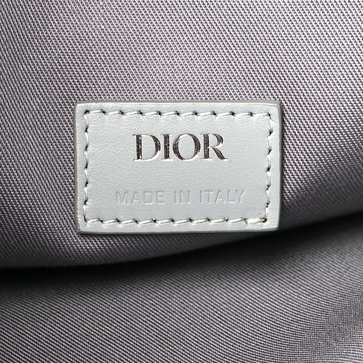 Christian Dior Coated Canvas CD Diamond Flap Backpack Gray 1626945