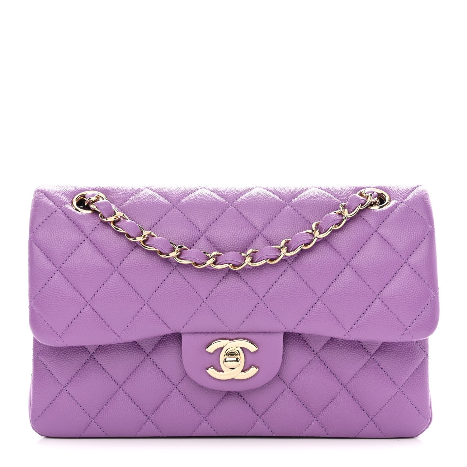 Chanel Caviar Quilted Small Double Flap Purple 1 of 11