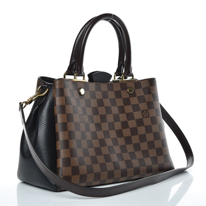 Louis Vuitton Damier Ebene Cuir Taurillon Brittany Black 3 of 12