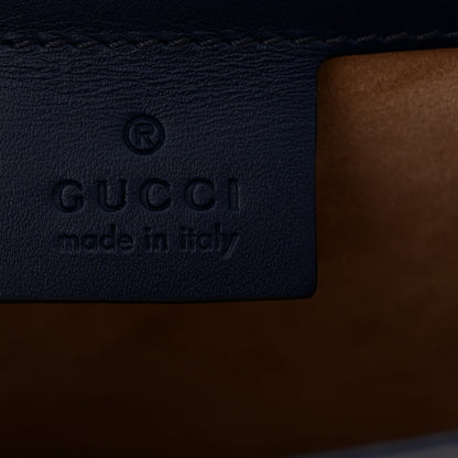 Gucci Vitello Fontanella Web Small Sylvie Shoulder Bag Blue Agata 6 of 10