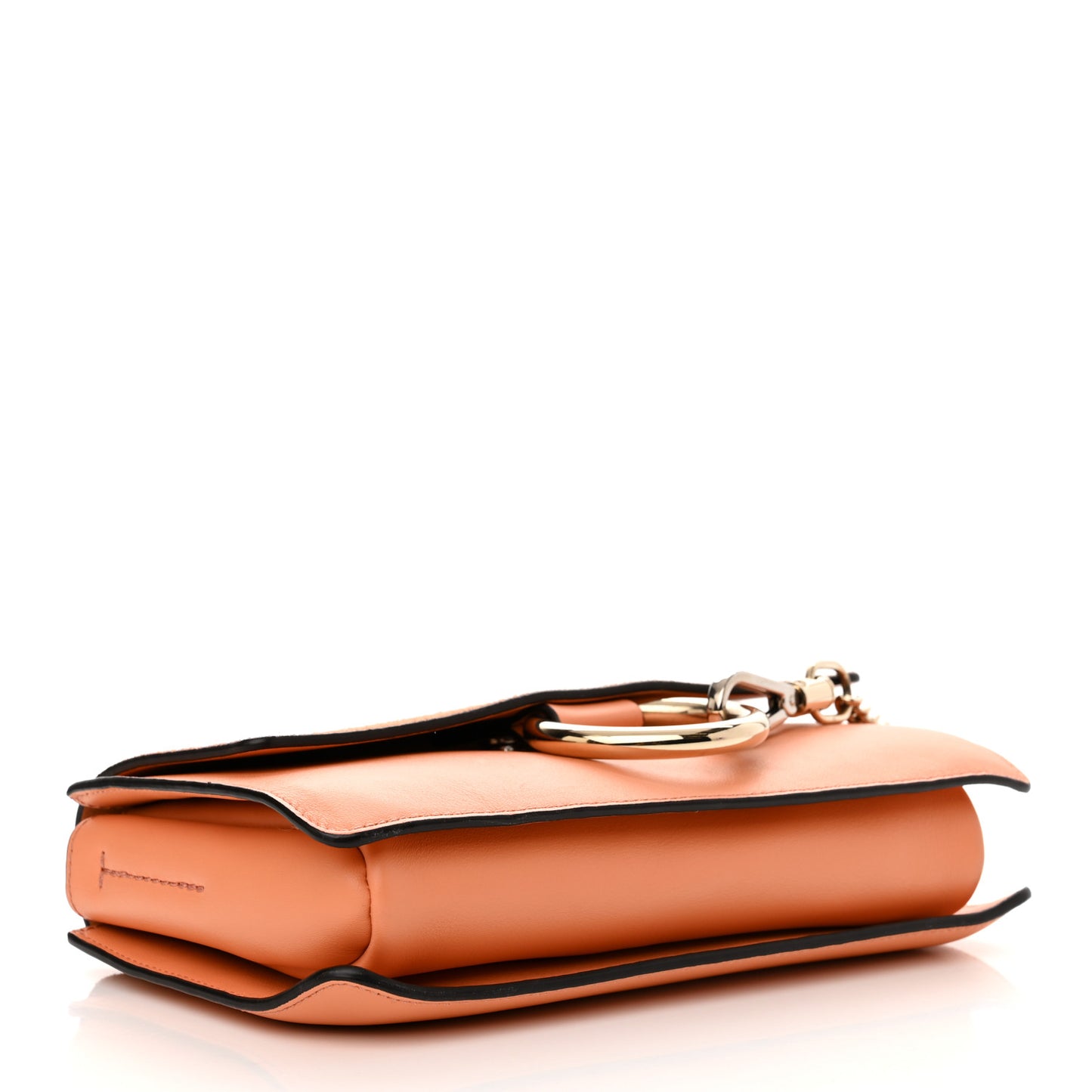 Suede Calfskin Small Faye Shoulder Bag Marrone