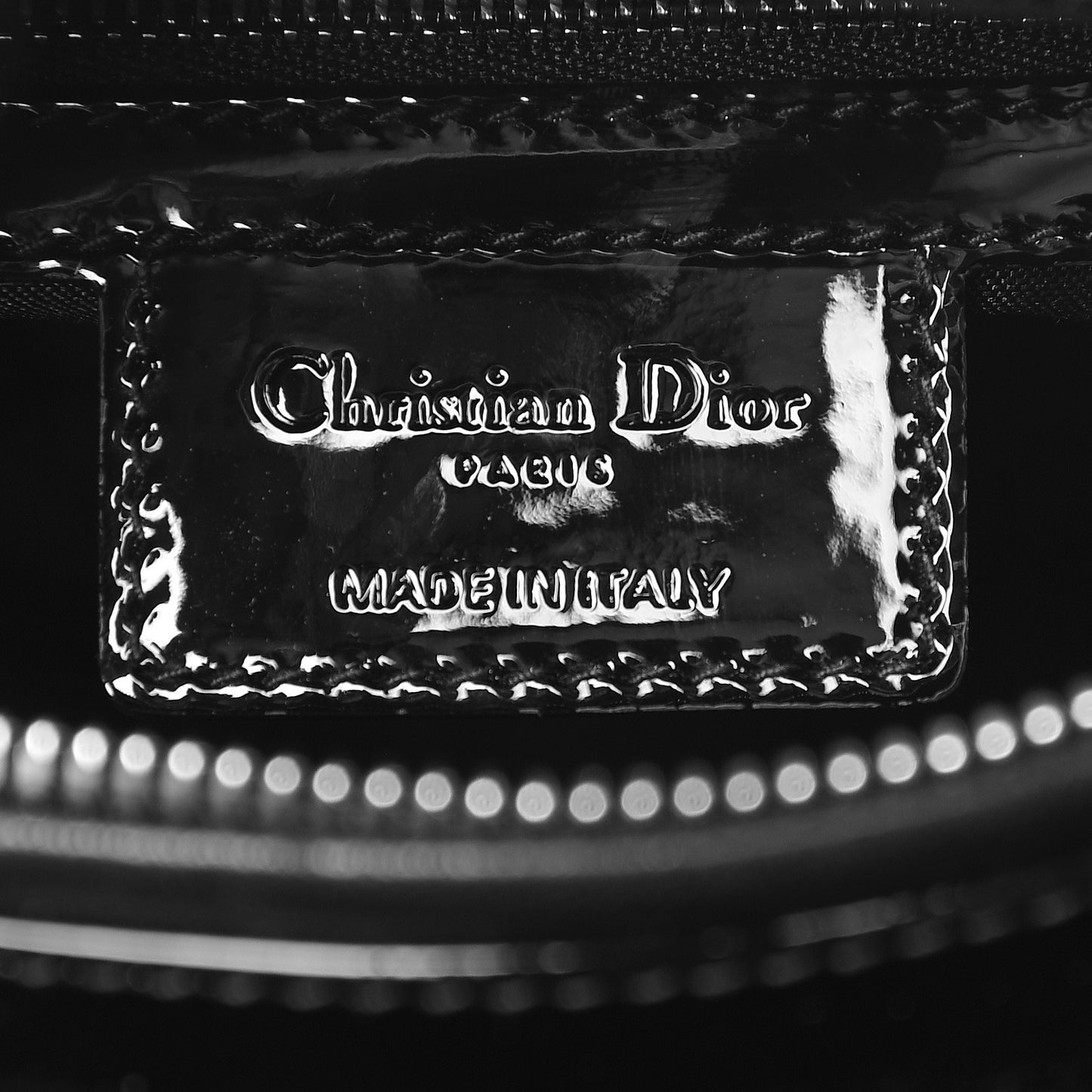 Patent Cannage Medium Lady Dior Black