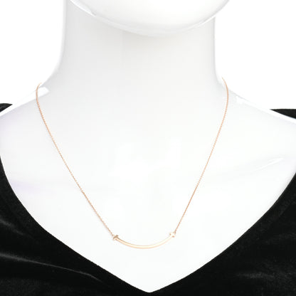 Tiffany 18K Yellow Gold Small T Smile Pendant Necklace 2 of 4