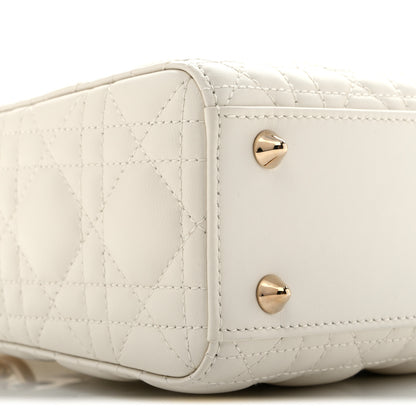Christian Dior Lambskin Cannage Small My ABCDior Lady Dior White 9 of 13