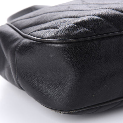 Chanel Caviar Chevron Top Handle Bag Black 6 of 17
