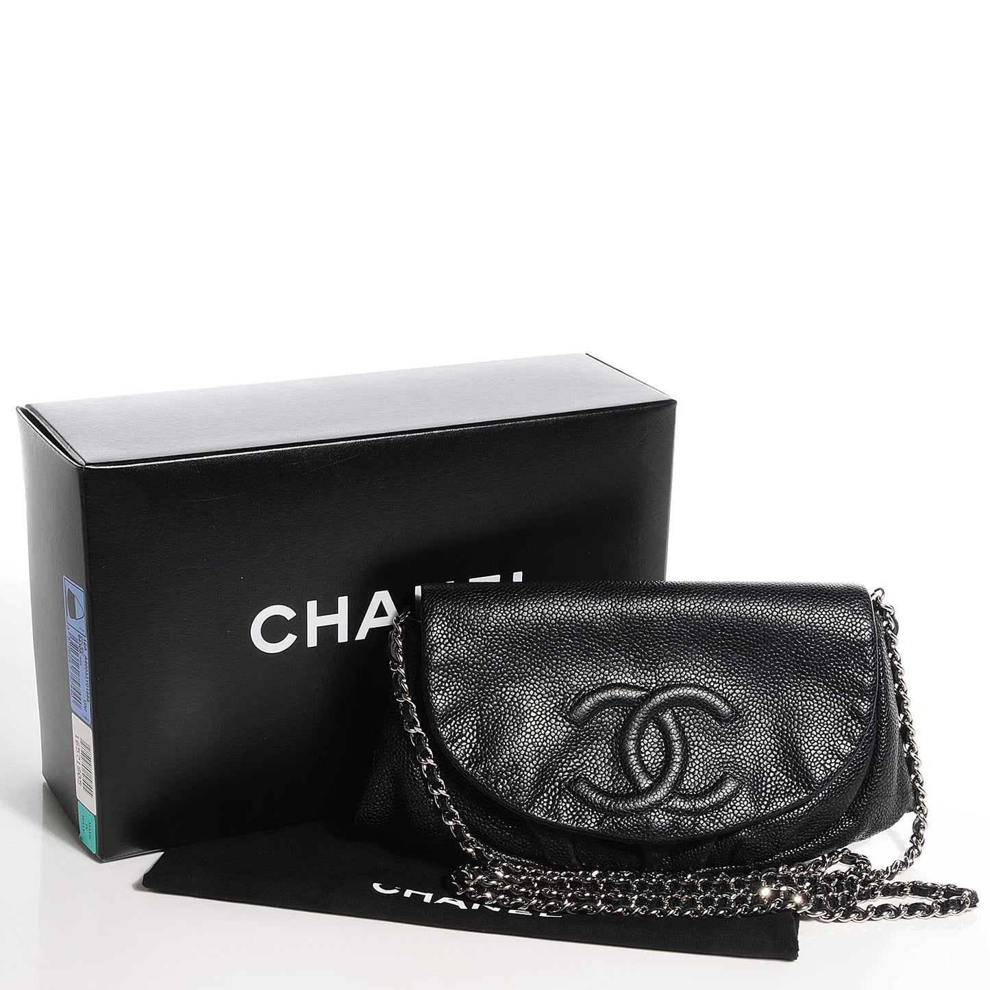 Caviar Half Moon Wallet On Chain WOC Black