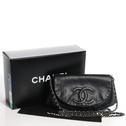 Chanel Caviar Half Moon Wallet On Chain WOC Black 5 of 9