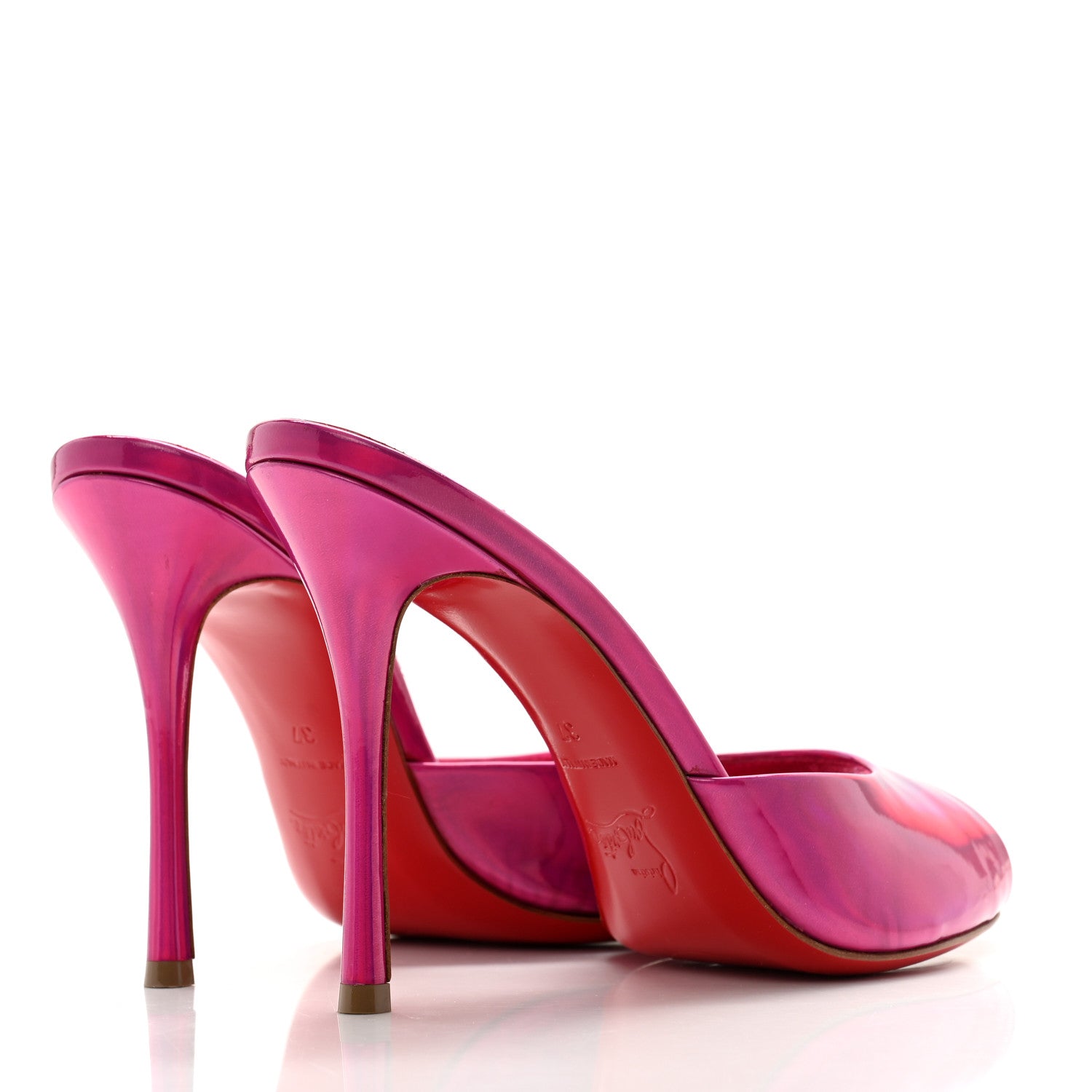 Christian Louboutin Patent Psychic Me Dolly 100 Sandals 37 Fuxia 4 of 10