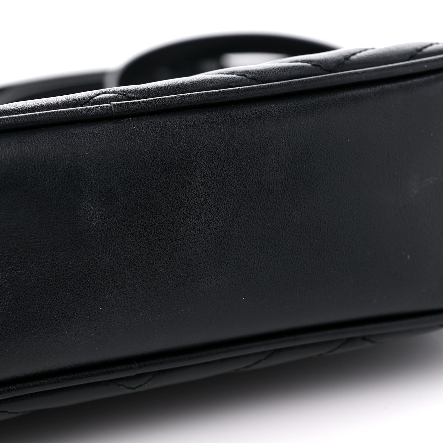 Calfskin Matelasse Small GG Marmont Chain Shoulder Bag Black
