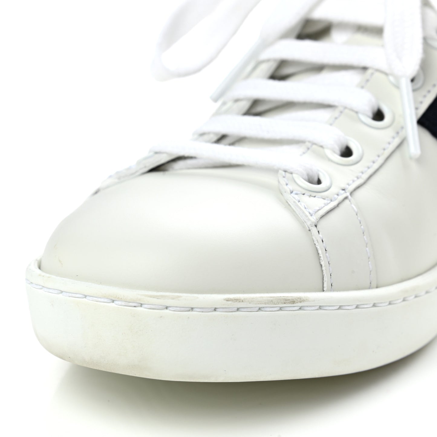 Calfskin Nappa Web LOVED Embroidered Womens Ace Sneakers 36 White Red Flame Notte