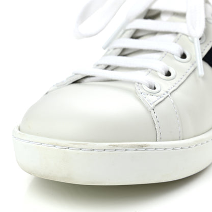 Gucci Calfskin Nappa Web LOVED Embroidered Womens Ace Sneakers 36 White Red Flame Notte 9 of 11