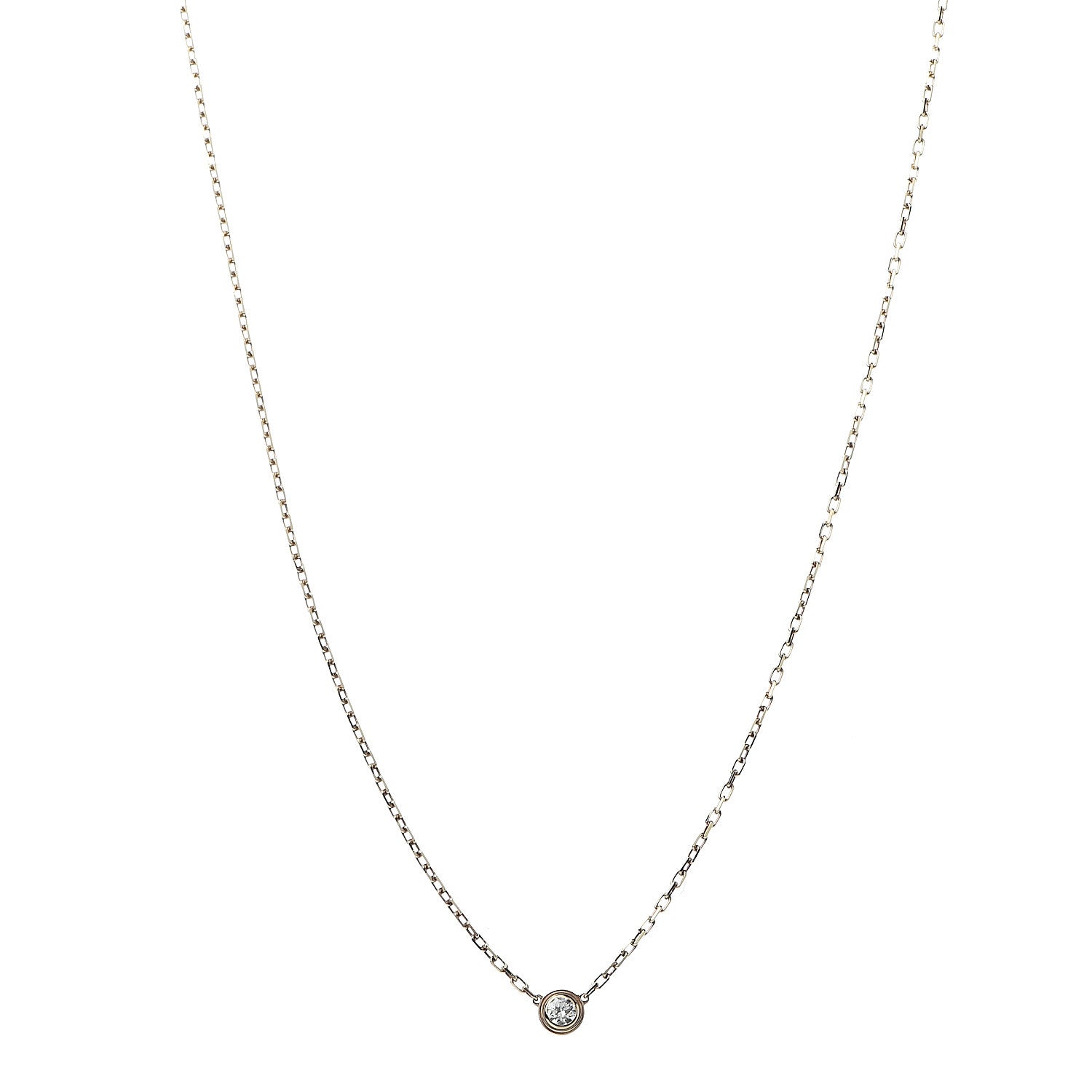Cartier 18K Yellow Gold Diamond SM D'Amour Pendant Necklace 1 of 7