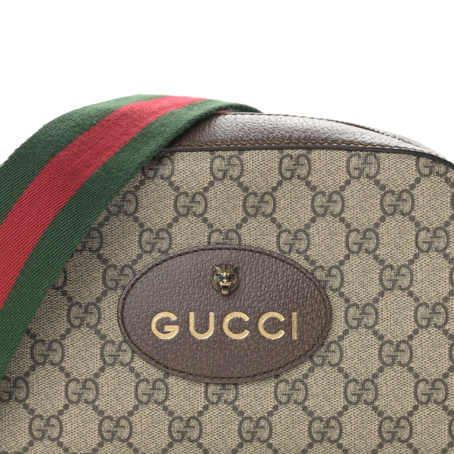 GG Supreme Monogram Web Neo Vintage Shoulder Bag Beige New Acero Crop
