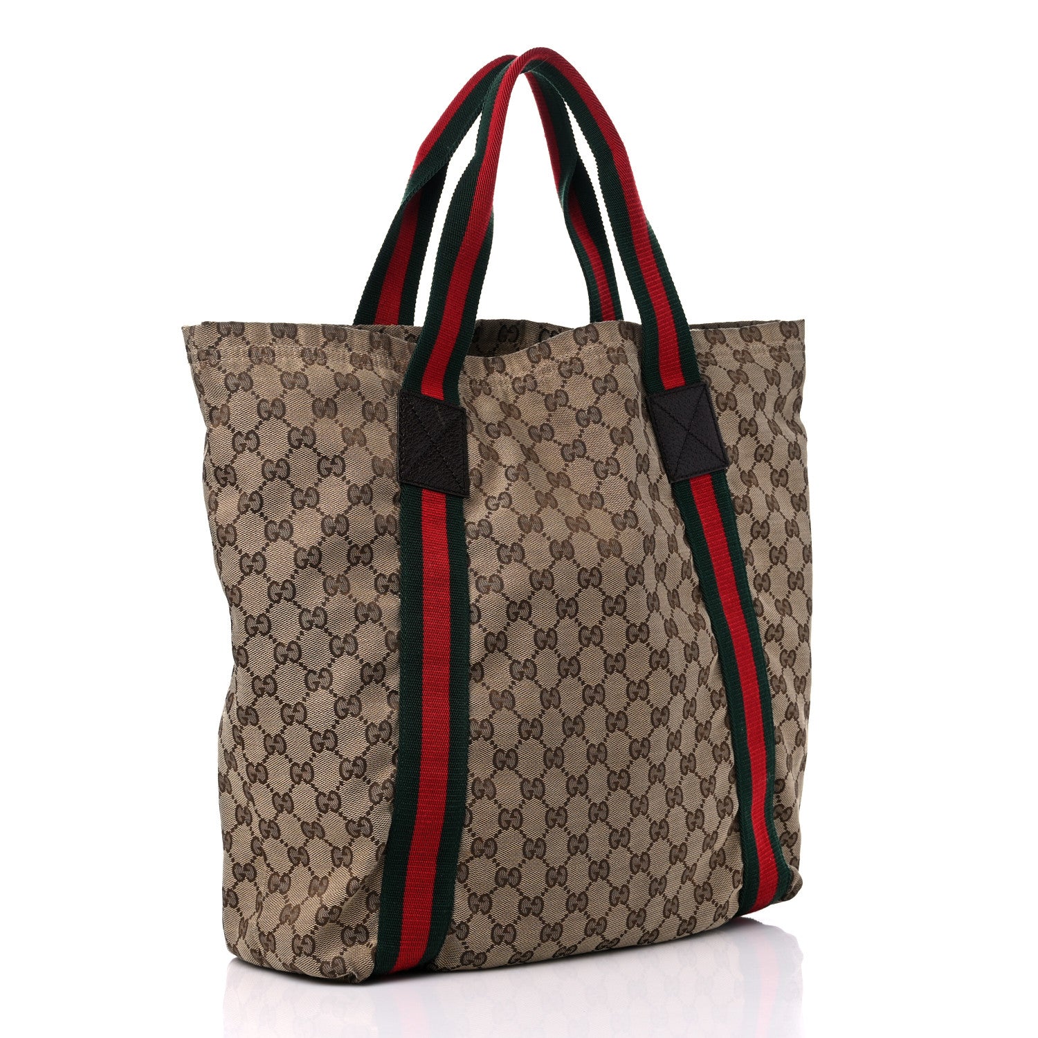 Gucci GG Monogram Medium Web Handle Vertical Tote Dark Brown 3 of 15