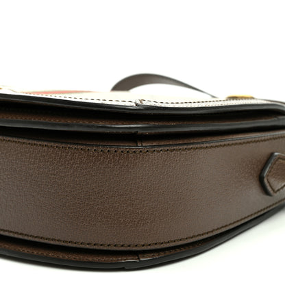 Gucci GG Supreme Monogram Web Small Ophidia Flap Messenger Bag Brown 10 of 11
