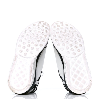 Chanel Lycra Womens CC Sneakers 41 White Black 4 of 5