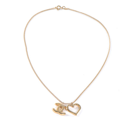 Chanel CC Heart Necklace Gold 3 of 4
