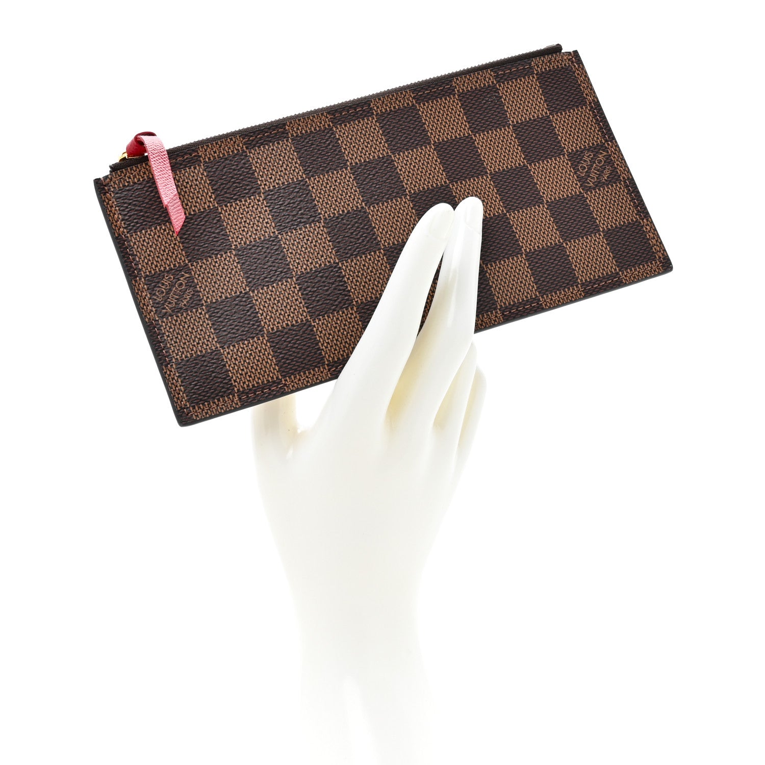 Louis Vuitton Damier Ebene Felicie Chain Wallet Zippered Insert 2 of 8