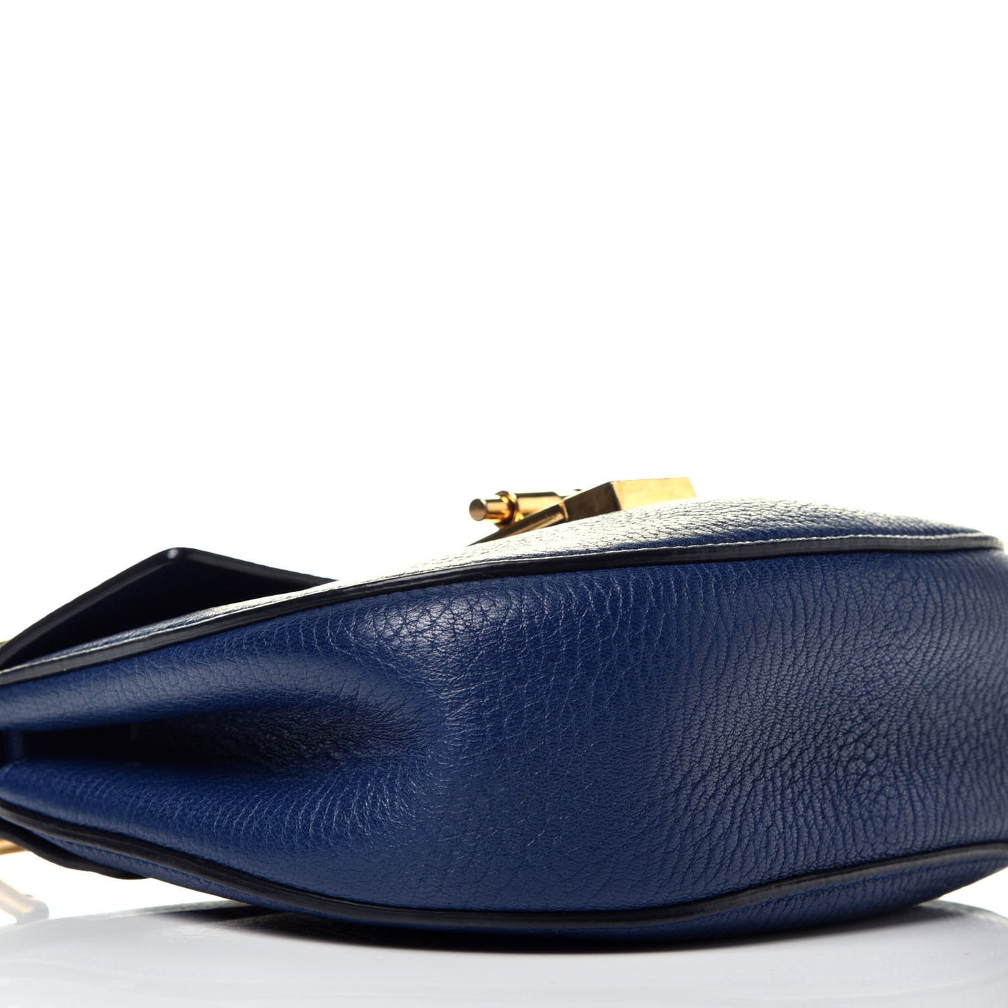 Grained Lambskin Mini Drew Shoulder Bag Royal Navy