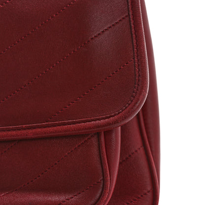 Saint Laurent Lambskin Matelasse Monogram Medium Niki Chain Satchel Red 12 of 16